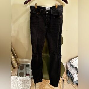 Agolde Black Distressed Jeans